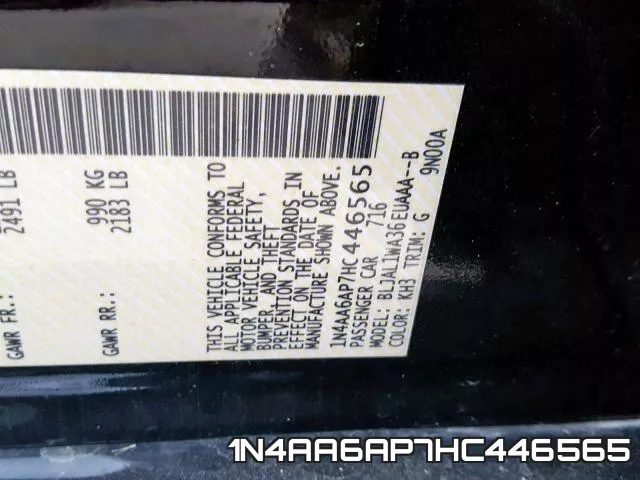 1N4AA6AP7HC446565 фото 2