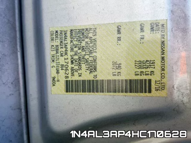 1N4AL3AP4HC170628 фото 2