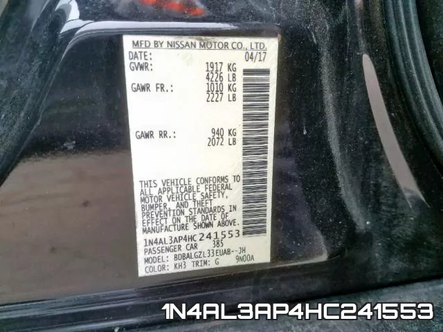 1N4AL3AP4HC241553 фото 2