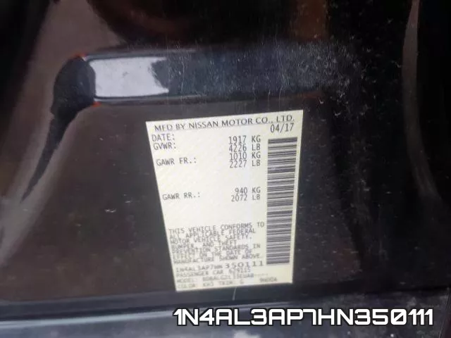 1N4AL3AP7HN350111 фото 2
