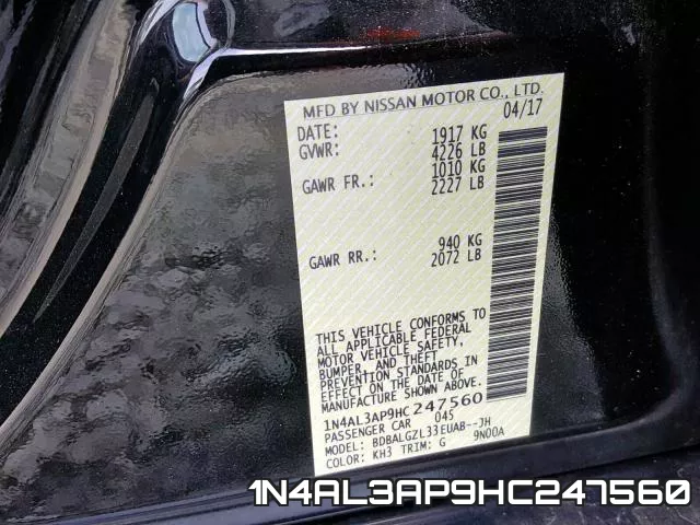 1N4AL3AP9HC247560 фото 2