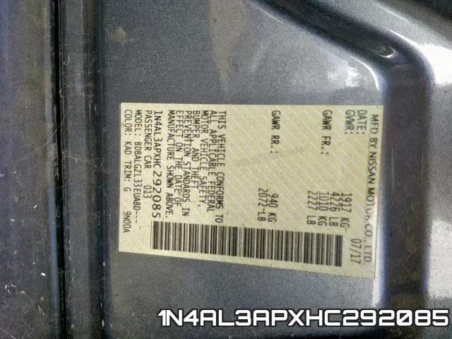 1N4AL3APXHC292085 фото 2