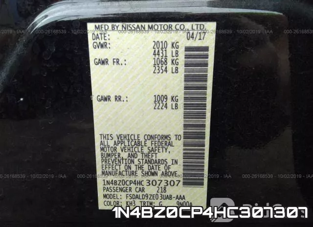 1N4BZ0CP4HC307307 фото 10