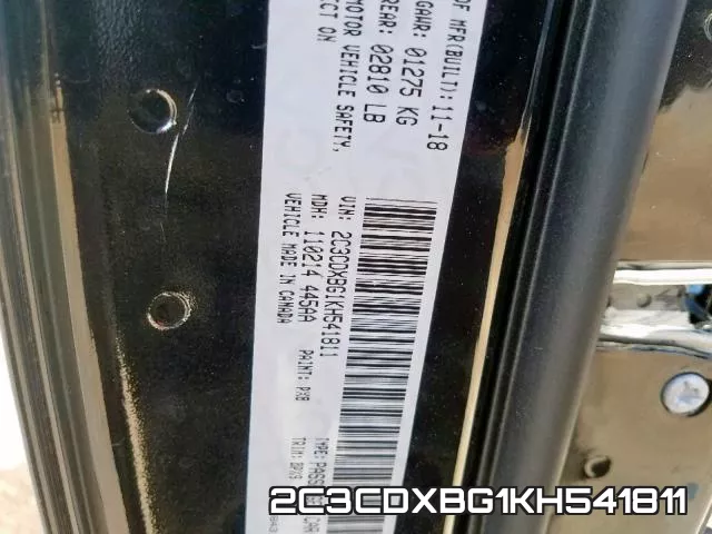 2C3CDXBG1KH541811 фото 2