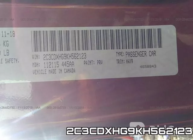 2C3CDXHG9KH562123 фото 10