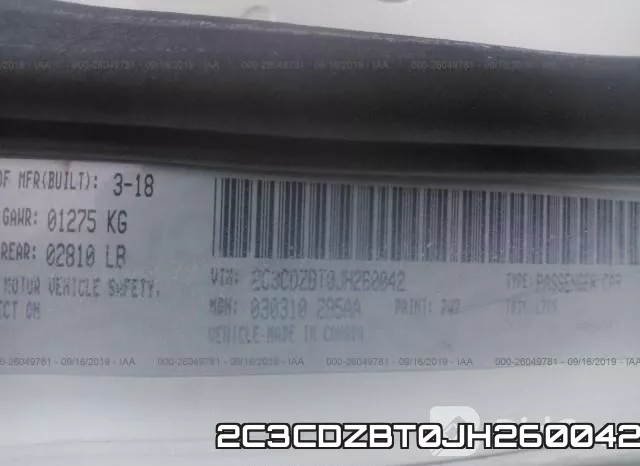 2C3CDZBT0JH260042 фото 9