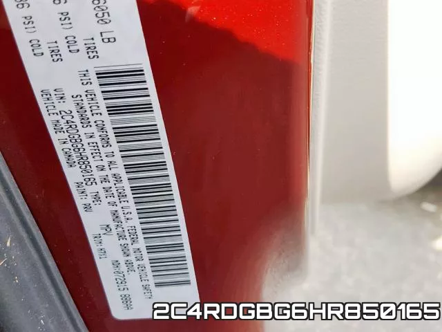 2C4RDGBG6HR850165 фото 2