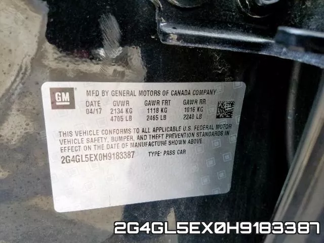 2G4GL5EX0H9183387 фото 2
