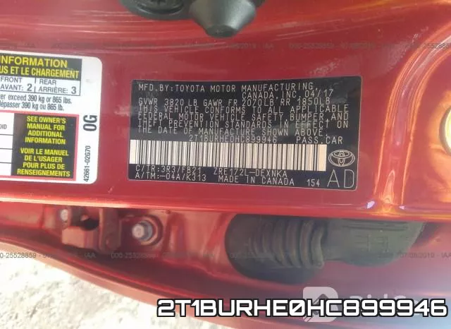 2T1BURHE0HC899946 фото 10