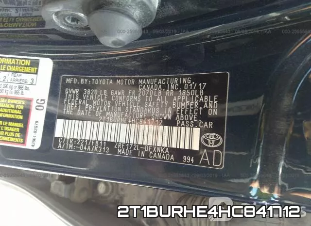 2T1BURHE4HC841712 фото 10