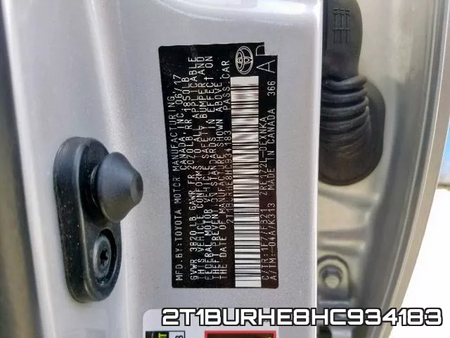 2T1BURHE8HC934183 фото 2