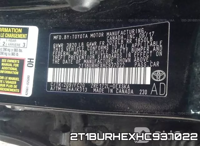 2T1BURHEXHC937022 фото 10
