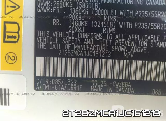 2T2BZMCA1JC161213 фото 10