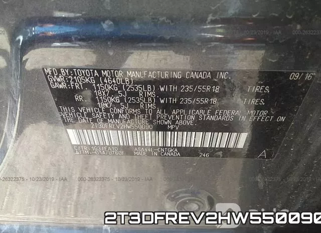 2T3DFREV2HW550090 фото 10