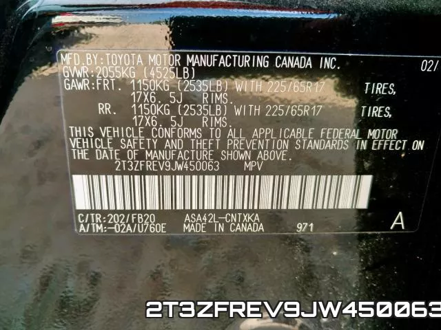 2T3ZFREV9JW450063 фото 2