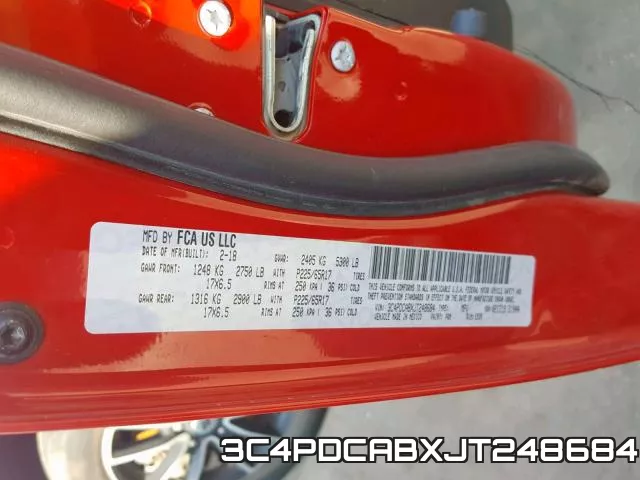 3C4PDCABXJT248684 фото 2
