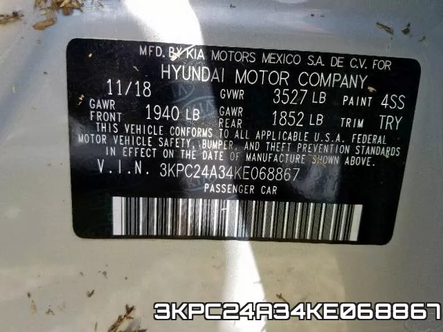 3KPC24A34KE068867 фото 2