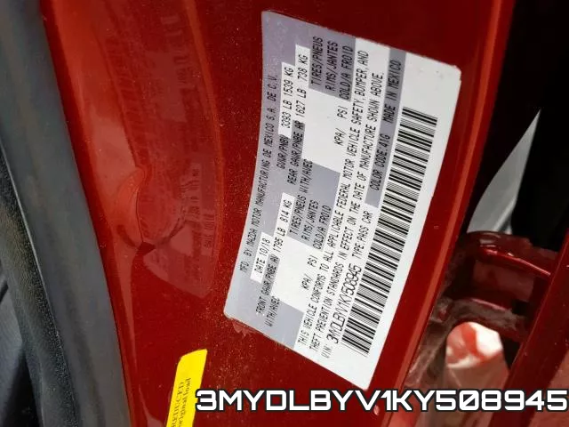3MYDLBYV1KY508945 фото 2