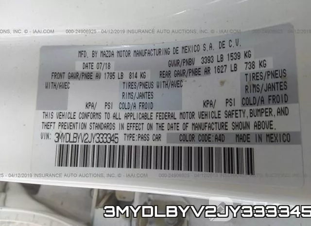 3MYDLBYV2JY333345 фото 10