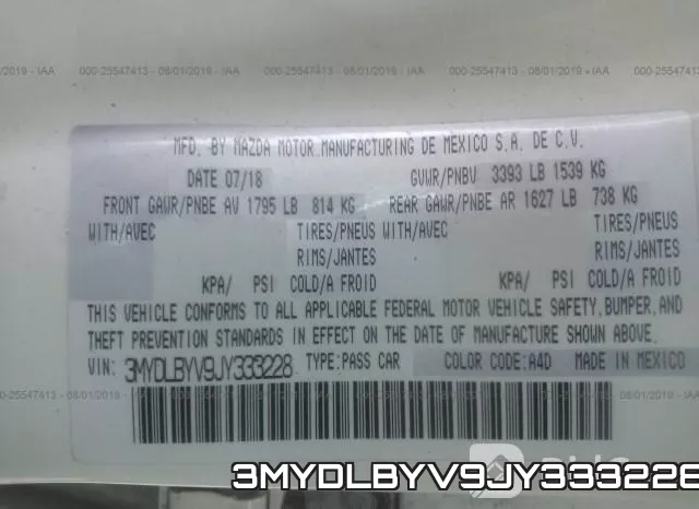 3MYDLBYV9JY333228 фото 10