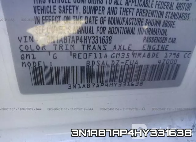 3N1AB7AP4HY331638 фото 10