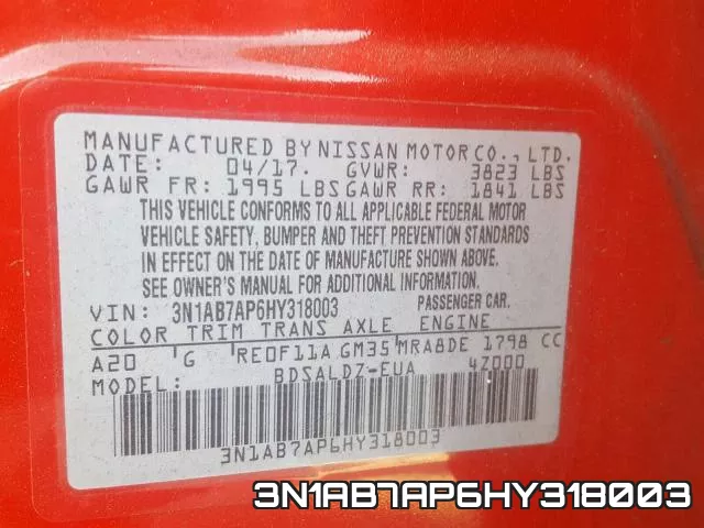 3N1AB7AP6HY318003 фото 2
