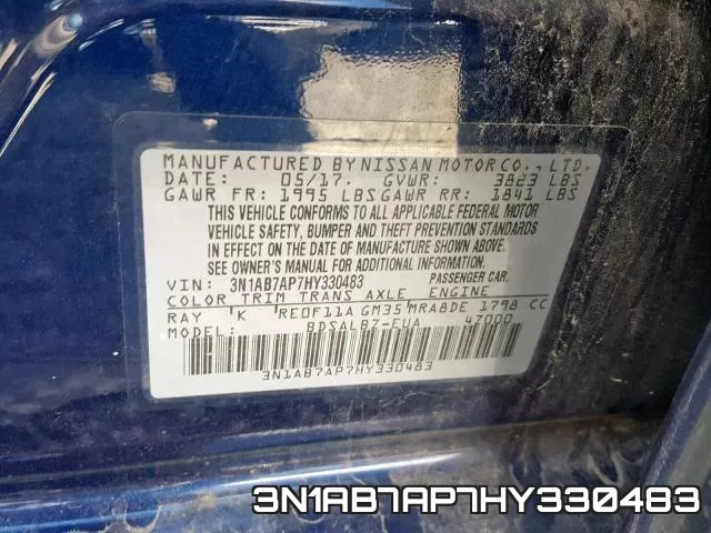 3N1AB7AP7HY330483 фото 2