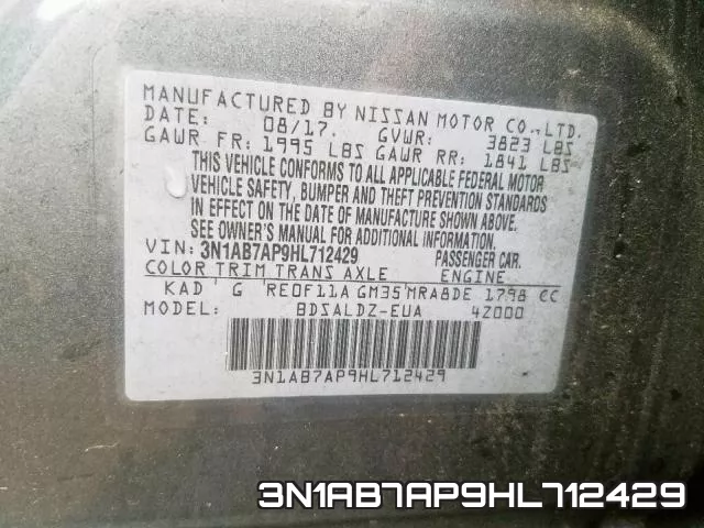 3N1AB7AP9HL712429 фото 2