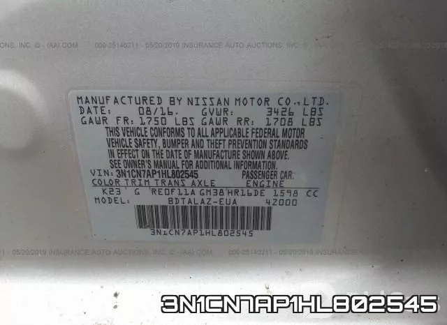 3N1CN7AP1HL802545 фото 10