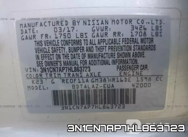 3N1CN7AP7HL863723 фото 10