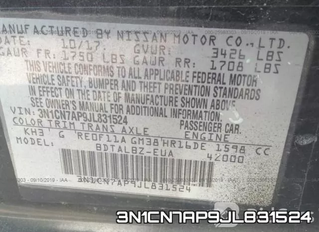 3N1CN7AP9JL831524 фото 10