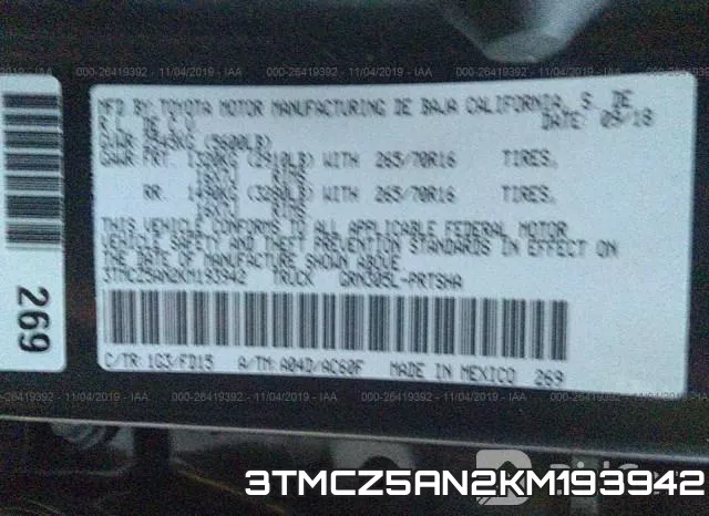 3TMCZ5AN2KM193942 фото 10