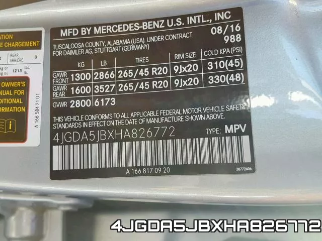 4JGDA5JBXHA826772 фото 2