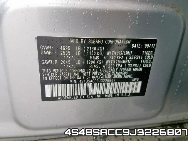 4S4BSACC9J3226807 фото 2
