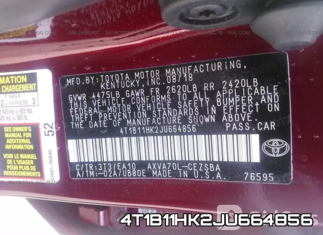 4T1B11HK2JU664856 фото 10