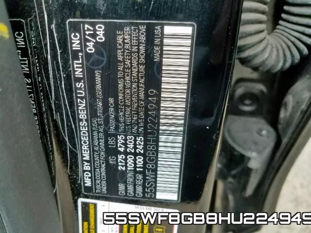 55SWF8GB8HU224949 фото 2