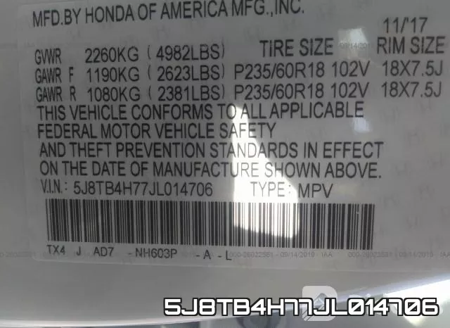 5J8TB4H77JL014706 фото 10