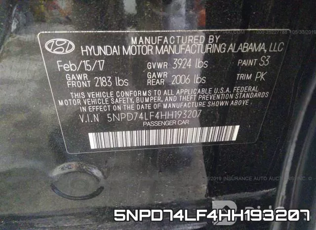5NPD74LF4HH193207 фото 10