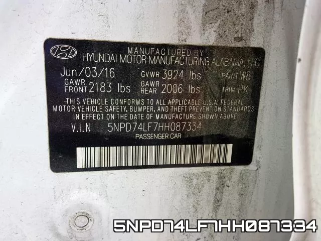 5NPD74LF7HH087334 фото 2