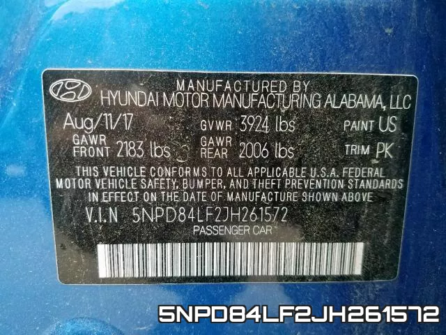 5NPD84LF2JH261572 фото 2