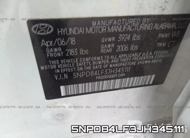 5NPD84LF3JH345111 фото 10