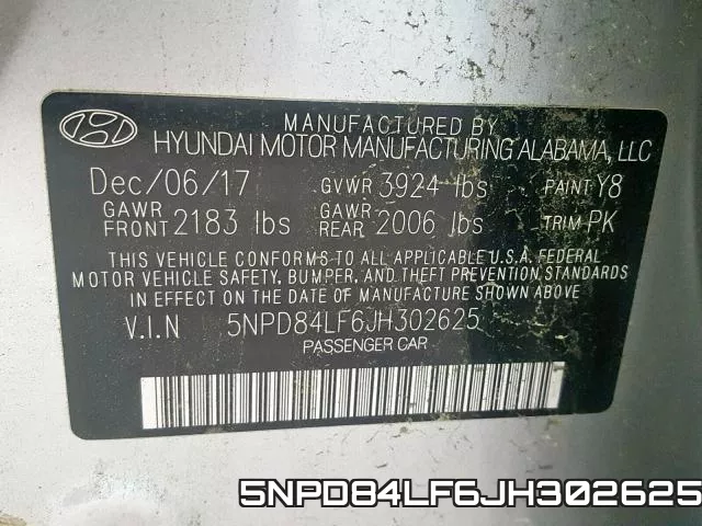 5NPD84LF6JH302625 фото 2