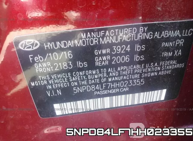5NPD84LF7HH023355 фото 8