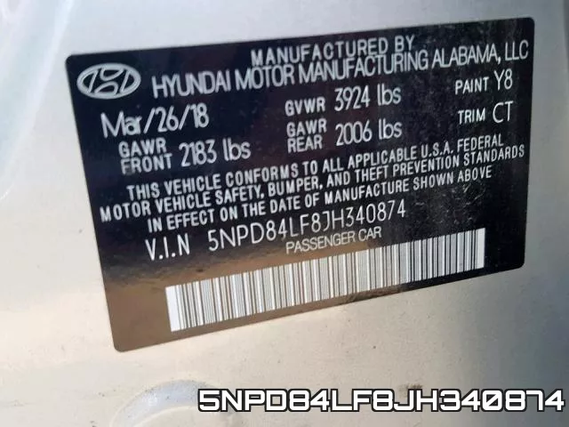 5NPD84LF8JH340874 фото 2