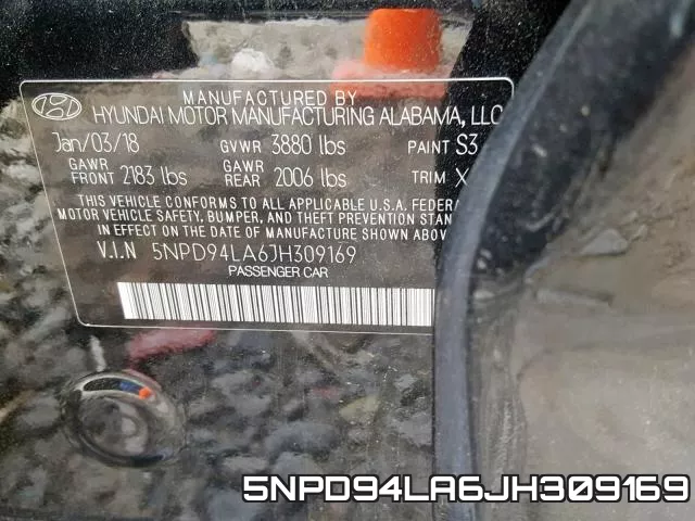5NPD94LA6JH309169 фото 2