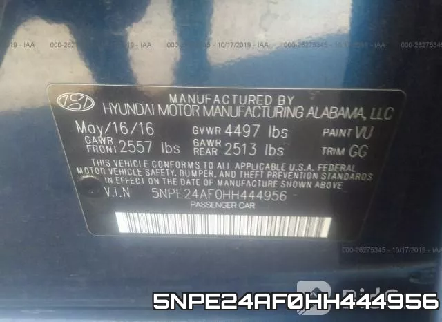 5NPE24AF0HH444956 фото 10