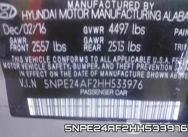 5NPE24AF2HH533976 фото 10