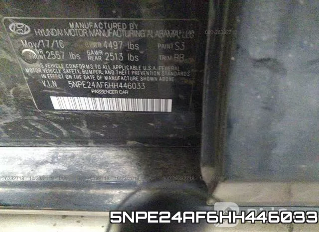 5NPE24AF6HH446033 фото 10