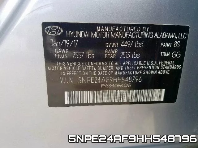 5NPE24AF9HH548796 фото 2