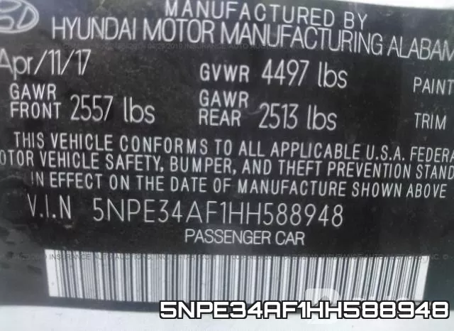 5NPE34AF1HH588948 фото 8